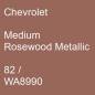 Preview: Chevrolet, Medium Rosewood Metallic, 82 / WA8990.